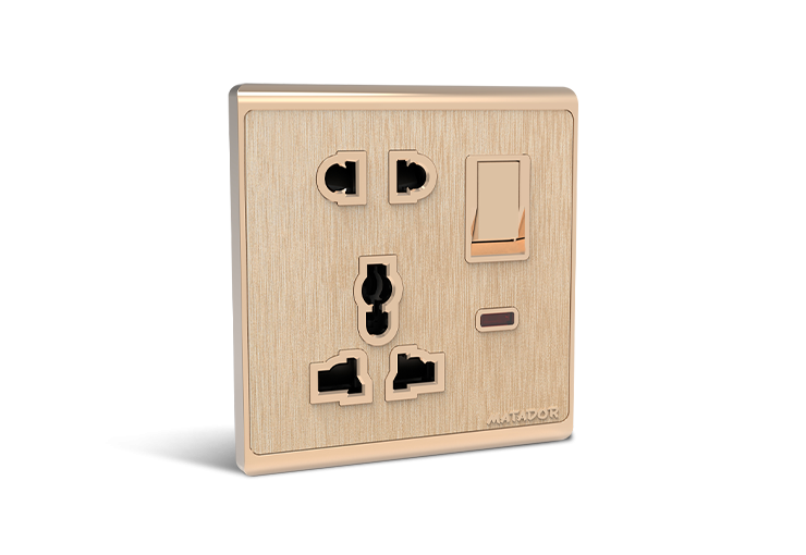 2 & 3 Pin Multi-Functional Socket With Switch