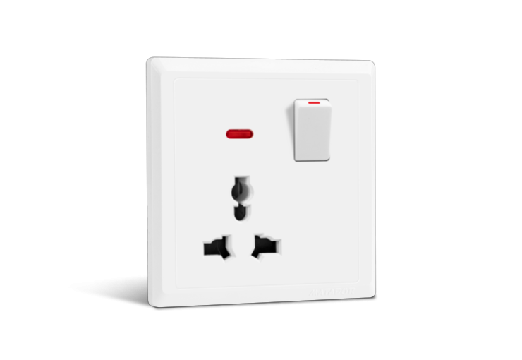 3 Pin Multi-Functional Socket With Switch 13A